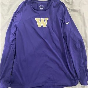 Nike Dri-Fit size Large Purple UW Husky light weight pull over